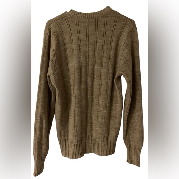 Robinsons California Mens Medium Brown 100% Orlon Acrylic Crewneck Sweater - Picture 3 of 3